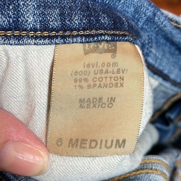 Levi’s Custom Flare Jeans, Turtles Hippie Pants, up cycled Levi’s 515, 6 medium - Picture 8 of 12